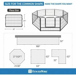 24 in. H Bold Metal Foldable Heavy-Duty Pet Playpen with Door, Indoor/Outdoor Portable Kennel (8-Panels) by BOWHAUS -Cheap Bird & Wildlife Supplies Store dog pens gates phhd bh3224hd1 4f 1000