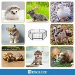 24 in. H Bold Metal Foldable Heavy-Duty Pet Playpen with Door, Indoor/Outdoor Portable Kennel (8-Panels) by BOWHAUS -Cheap Bird & Wildlife Supplies Store dog pens gates phhd bh3224hd1 76 1000