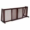 28 in. to 80 in. Wood Gate Adjustable Folding Free Standing 3 Panel Wood Pet Dog Slide Gate Safety Fence Playpen by WELLFOR