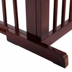 28 in. to 80 in. Wood Gate Adjustable Folding Free Standing 3 Panel Wood Pet Dog Slide Gate Safety Fence Playpen by WELLFOR -Cheap Bird & Wildlife Supplies Store dog pens gates ps hwy 6474 76 1000