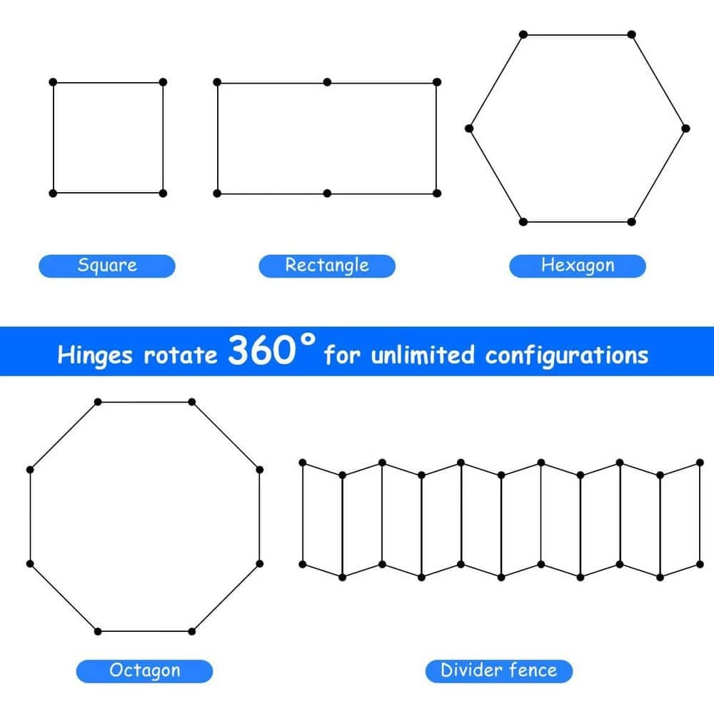 35 in. H Configurable Folding Freestanding 4 Panel Wood Dog Fence Pet Gate Step Over Safety Fence Playpen by WELLFOR 7 35 in. H Configurable Folding Freestanding 4 Panel Wood Dog Fence Pet Gate Step Over Safety Fence Playpen by WELLFOR - Image 7
