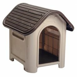 Outdoor Dog House For Small and Medium Breeds with Matching Bowl by MQ -Cheap Bird & Wildlife Supplies Store espresso beige mq dog houses 600 wen c3 1000