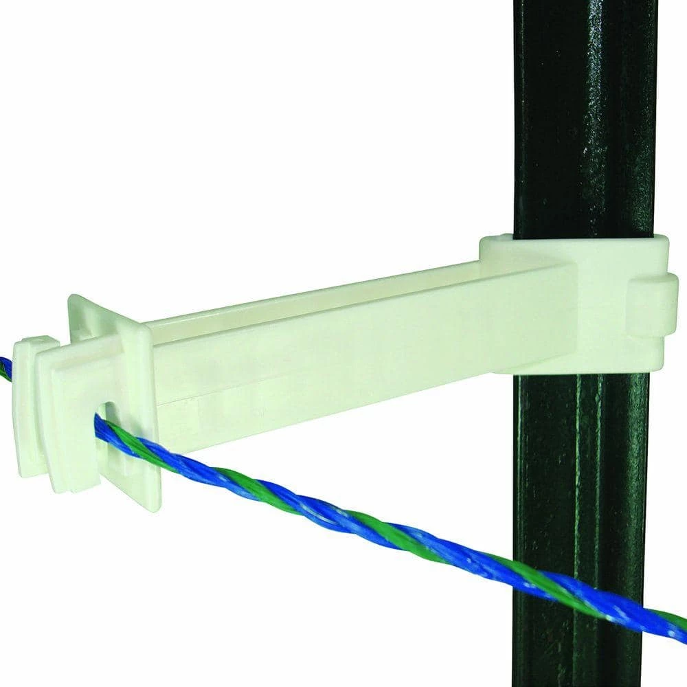 T-Post - 5 in. White Reverse Extension Insulator - Polywire by Field Guardian 2 T-Post - 5 in. White Reverse Extension Insulator - Polywire by Field Guardian - Image 2