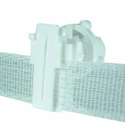 2 in. White Polytape Screw-On Insulator for Round Post (25-Pack) by Field Guardian