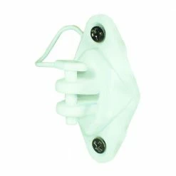 White Polywire/Wire Pinlock Nail-On Insulator for Wood Post (25-Pack) by Field Guardian