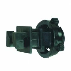 Black Polywire/Wire W-Style Screw-On for Round Post (25-Pack) by Field Guardian