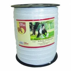 1.5 in. x 825 ft. White Reinforced Polytape by Field Guardian