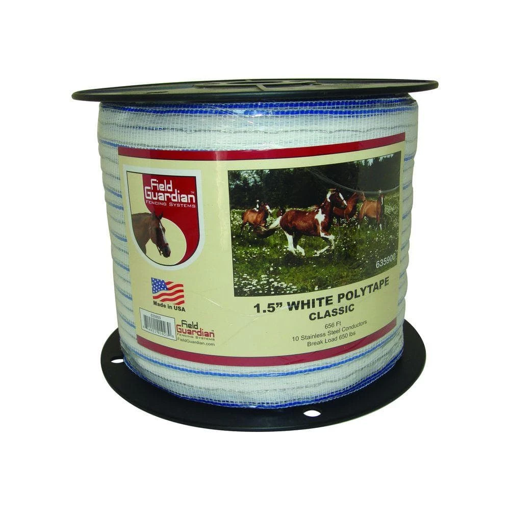 1.5 in. White Classic Polytape by Field Guardian 1 1.5 in. White Classic Polytape by Field Guardian