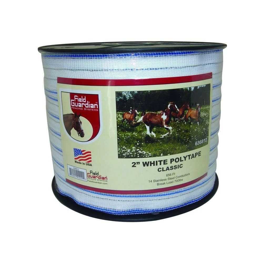 2 in. White Classic Polytape by Field Guardian 1 2 in. White Classic Polytape by Field Guardian