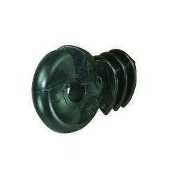 Wood Post - Screw in Ring Insulator - Polyrope - Black by Field Guardian