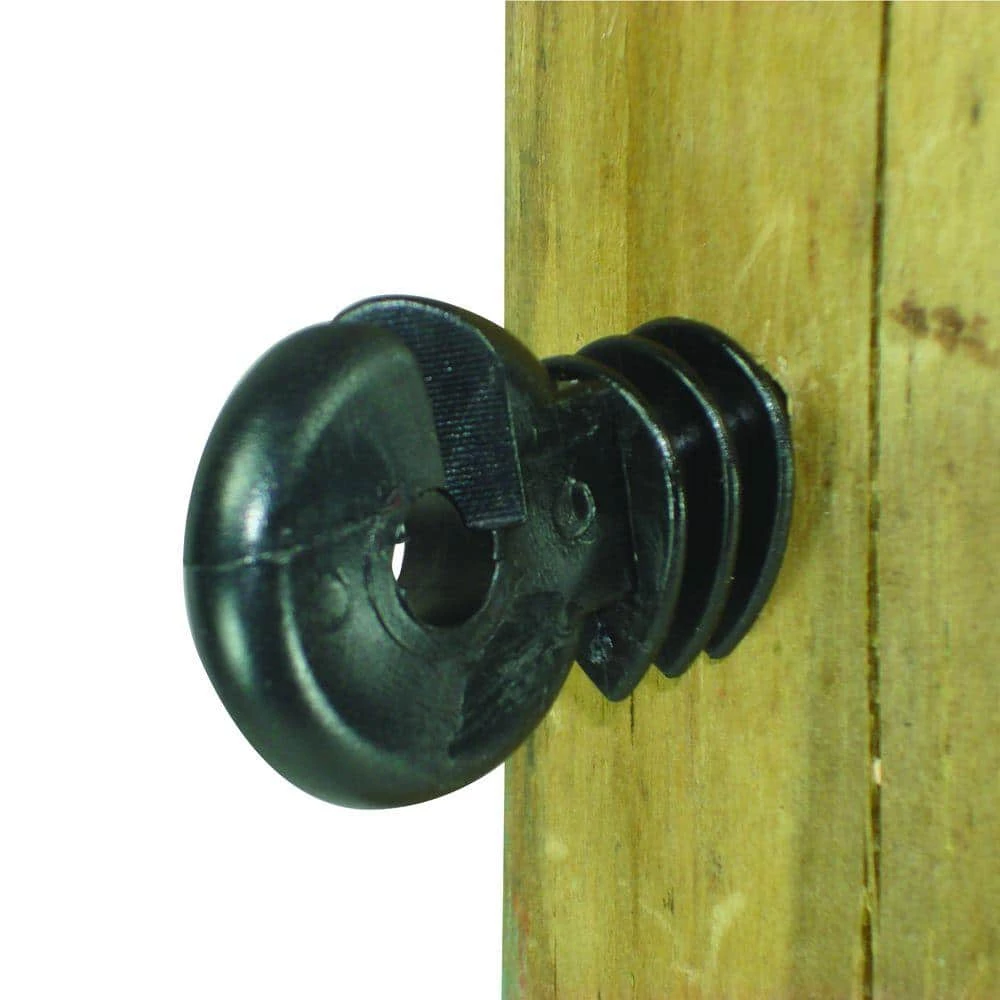 Wood Post - Screw in Ring Insulator - Polyrope - Black by Field Guardian 2 Wood Post - Screw in Ring Insulator - Polyrope - Black by Field Guardian - Image 2