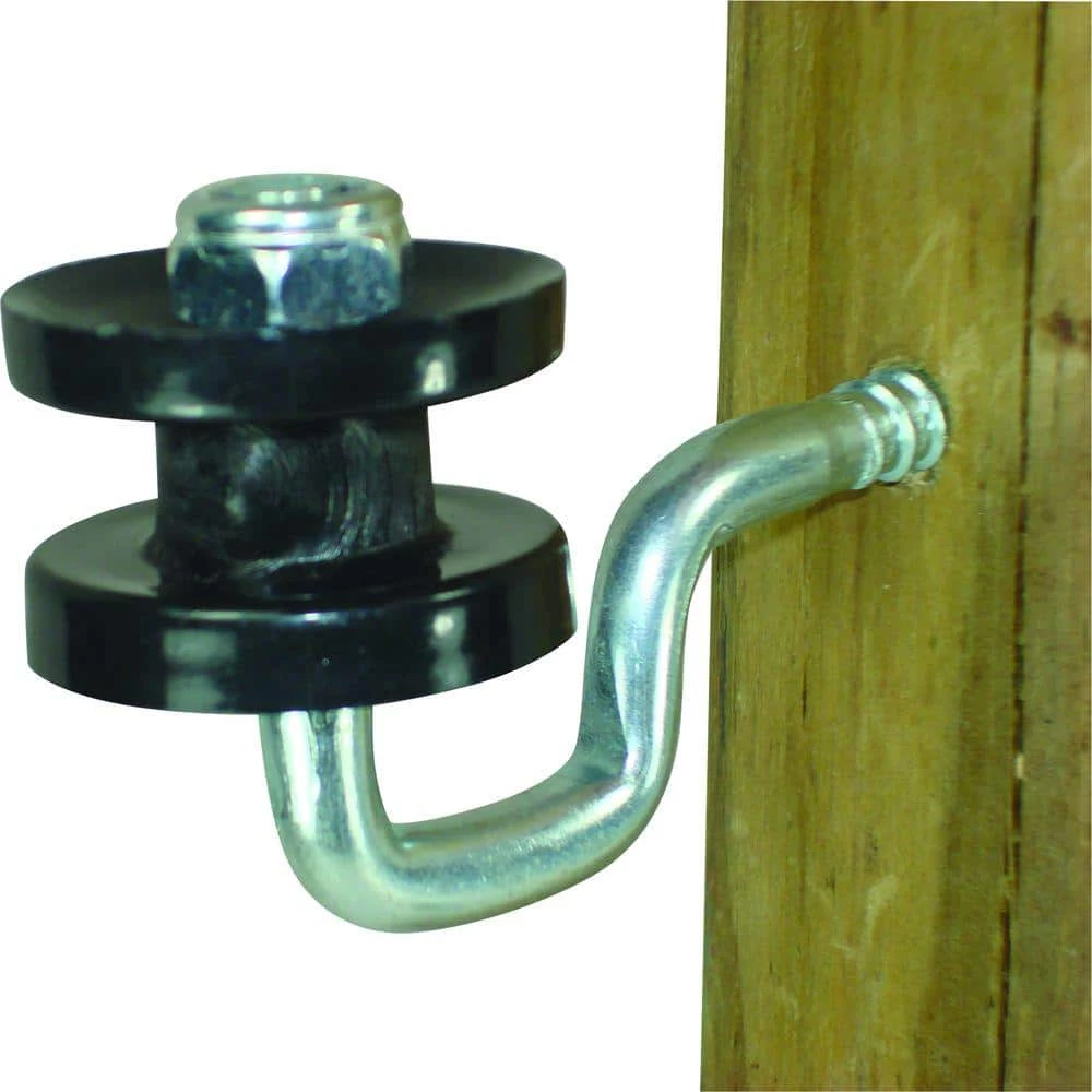 Wood Post - Polyrope Screw-In Corner Insulator - Black by Field Guardian 2 Wood Post - Polyrope Screw-In Corner Insulator - Black by Field Guardian - Image 2