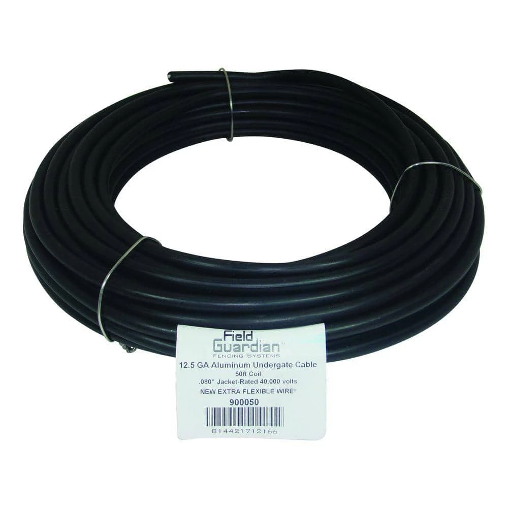 50 ft. Coil of 12.5-Gauge Under Gate Aluminum Cable by Field Guardian 1 50 ft. Coil of 12.5-Gauge Under Gate Aluminum Cable by Field Guardian
