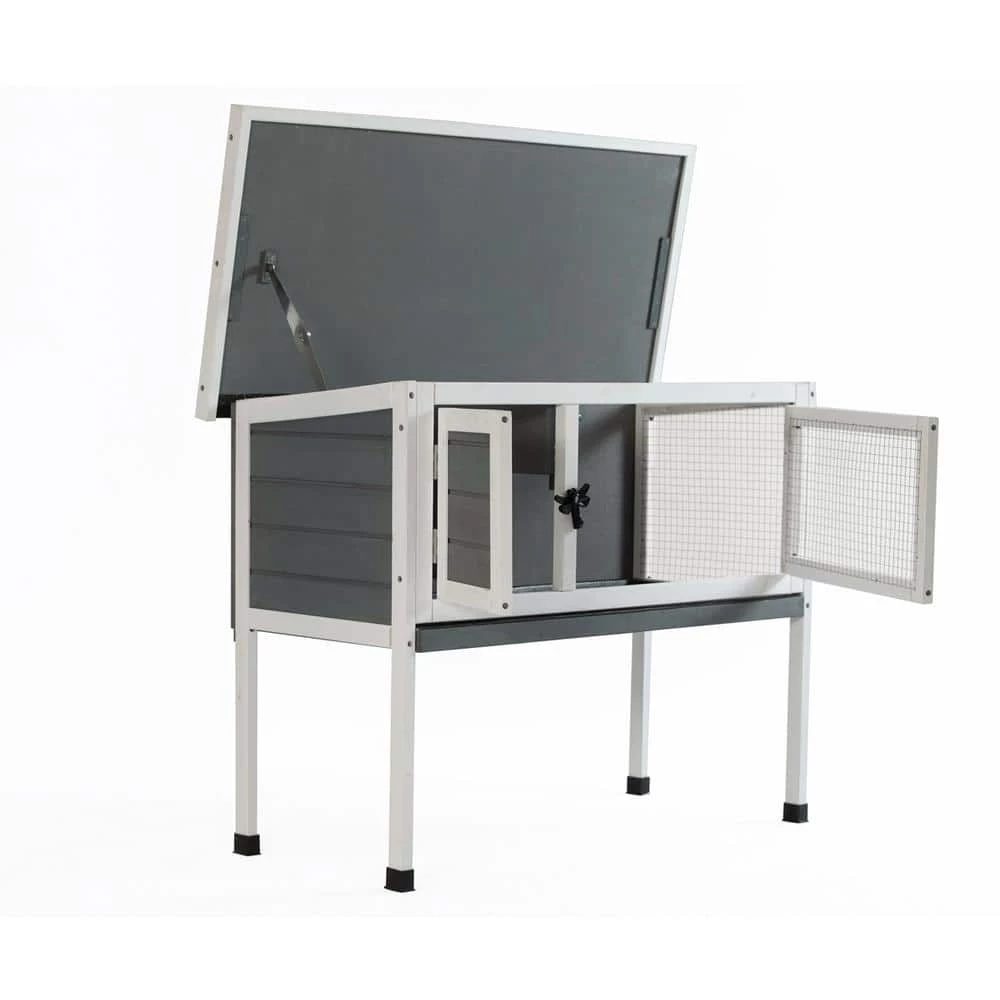 Wooden Small rabbit hutches Cement Grey Color by Foobrues 5 Wooden Small rabbit hutches Cement Grey Color by Foobrues - Image 5