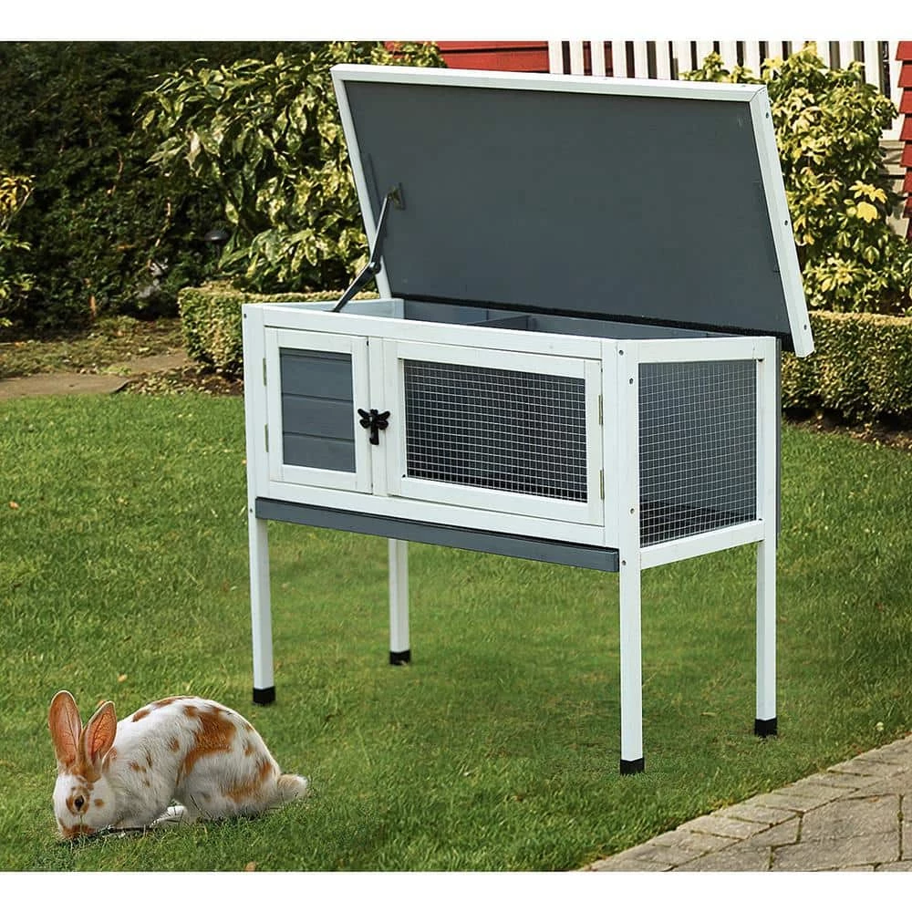 Wooden Small rabbit hutches Cement Grey Color by Foobrues 3 Wooden Small rabbit hutches Cement Grey Color by Foobrues - Image 3