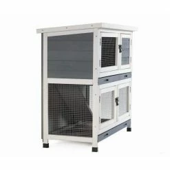 Natural Fir Wood Two-layer rabbit hutches by Foobrues -Cheap Bird & Wildlife Supplies Store foobrues beds cages l a10010091 44 1000