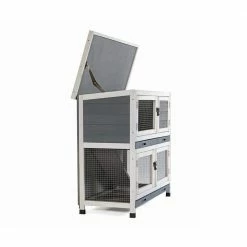 Natural Fir Wood Two-layer rabbit hutches by Foobrues -Cheap Bird & Wildlife Supplies Store foobrues beds cages l a10010091 76 1000