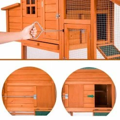 Pet Rabbit Hutch Wooden House Chicken Coop for Small Animals by Foobrues -Cheap Bird & Wildlife Supplies Store foobrues beds cages wf038024daa 1f 1000