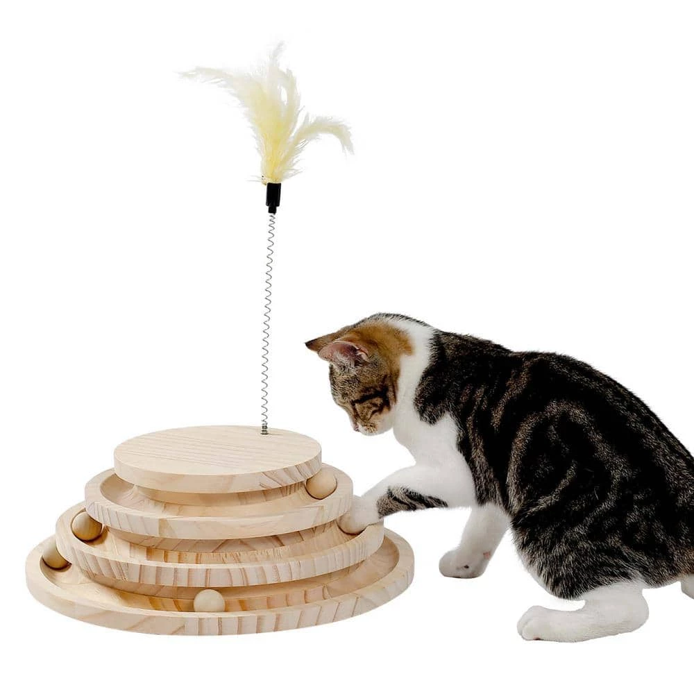 3-Layer Wooden Cat Turntable Toys by Foobrues 4 3-Layer Wooden Cat Turntable Toys by Foobrues - Image 4