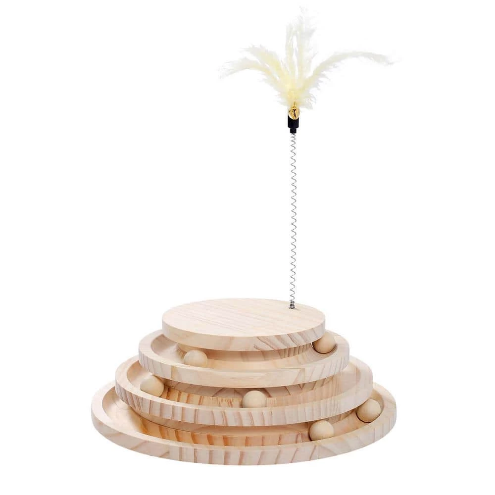 3-Layer Wooden Cat Turntable Toys by Foobrues 2 3-Layer Wooden Cat Turntable Toys by Foobrues - Image 2