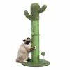 15.7 in. Solid Green Cactus Cat Scratching Post by Foobrues