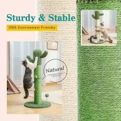 15.7 in. Solid Green Cactus Cat Scratching Post by Foobrues -Cheap Bird & Wildlife Supplies Store foobrues cat trees scratch posts fxy sy 23171540 76 1000