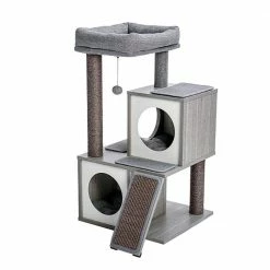 Modern Scratching Posts and Trees Cat Tower with Double Condos by Foobrues