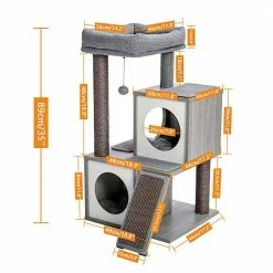 Modern Scratching Posts and Trees Cat Tower with Double Condos by Foobrues -Cheap Bird & Wildlife Supplies Store foobrues cat trees scratch posts jjx 23171519 fa 1000