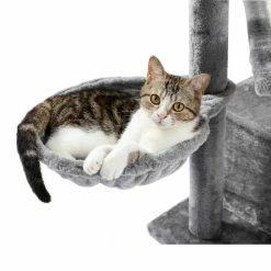 Gray Cat Tree Multi-Level Cat Tower with Sisal Covered Scratching Posts, Spacious Condo, Cozy Hammock and Plush Perch by Foobrues 13 Gray Cat Tree Multi-Level Cat Tower with Sisal Covered Scratching Posts, Spacious Condo, Cozy Hammock and Plush Perch by Foobrues -Cheap Bird & Wildlife Supplies Store foobrues cat trees scratch posts l w79633960 44 1000