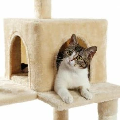 Cat Tree for Indoor Cats Multi-Level Cat Tower with Sisal Covered Scratching Posts, Cozy Condo, Plush Perches Beige by Foobrues 13 Cat Tree for Indoor Cats Multi-Level Cat Tower with Sisal Covered Scratching Posts, Cozy Condo, Plush Perches Beige by Foobrues -Cheap Bird & Wildlife Supplies Store foobrues cat trees scratch posts l w79633961 44 1000