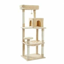 Cat Tree for Indoor Cats Multi-Level Cat Tower with Sisal Covered Scratching Posts, Cozy Condo, Plush Perches Beige by Foobrues 10 Cat Tree for Indoor Cats Multi-Level Cat Tower with Sisal Covered Scratching Posts, Cozy Condo, Plush Perches Beige by Foobrues -Cheap Bird & Wildlife Supplies Store foobrues cat trees scratch posts l w79633961 c3 1000