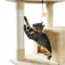 Cat Tree for Indoor Cats Multi-Level Cat Tower with Sisal Covered Scratching Posts, Cozy Condo, Plush Perches Beige by Foobrues 14 Cat Tree for Indoor Cats Multi-Level Cat Tower with Sisal Covered Scratching Posts, Cozy Condo, Plush Perches Beige by Foobrues -Cheap Bird & Wildlife Supplies Store foobrues cat trees scratch posts l w79633961 fa 1000