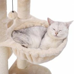 Soft Comfortable Cats Tree Cat Tower with Sisal Scratching Post Double Condo Kittens Toys Activity Centre Beige by Foobrues -Cheap Bird & Wildlife Supplies Store foobrues cat trees scratch posts lsy p23169080 fa 1000