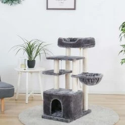 Cat Tree Condo Sisal Scratching Post for Kitten Pet Cat Tower Cozy Perch Specious Hummock by Foobrues 9 Cat Tree Condo Sisal Scratching Post for Kitten Pet Cat Tower Cozy Perch Specious Hummock by Foobrues -Cheap Bird & Wildlife Supplies Store foobrues cat trees scratch posts psl 23170420 1f 1000