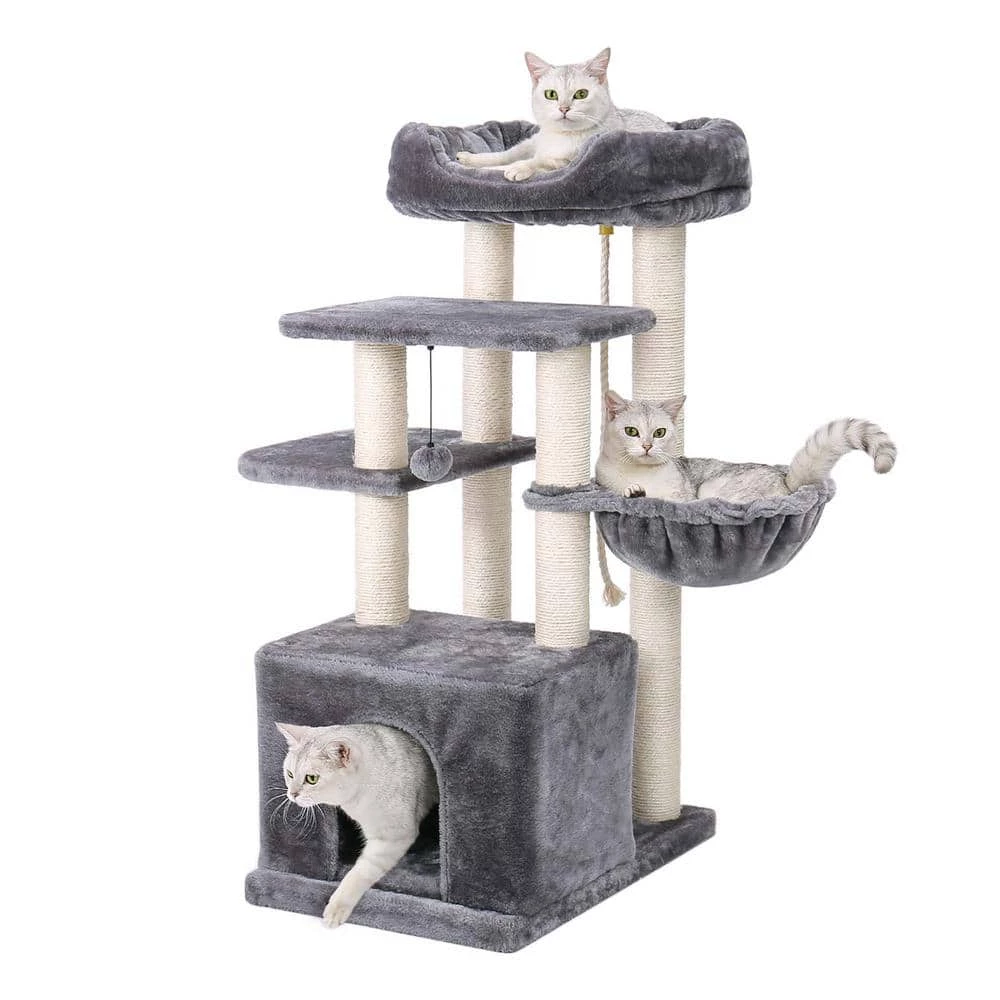 Cat Tree Condo Sisal Scratching Post for Kitten Pet Cat Tower Cozy Perch Specious Hummock by Foobrues 3 Cat Tree Condo Sisal Scratching Post for Kitten Pet Cat Tower Cozy Perch Specious Hummock by Foobrues - Image 3