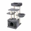 Cat Tree Condo Sisal Scratching Post for Kitten Pet Cat Tower Cozy Perch Specious Hummock by Foobrues