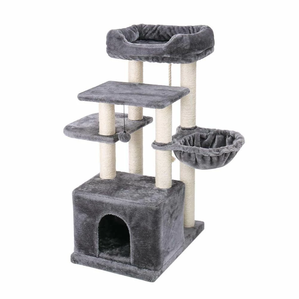 Cat Tree Condo Sisal Scratching Post for Kitten Pet Cat Tower Cozy Perch Specious Hummock by Foobrues 1 Cat Tree Condo Sisal Scratching Post for Kitten Pet Cat Tower Cozy Perch Specious Hummock by Foobrues