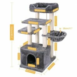 Cat Tree Condo Sisal Scratching Post for Kitten Pet Cat Tower Cozy Perch Specious Hummock by Foobrues 11 Cat Tree Condo Sisal Scratching Post for Kitten Pet Cat Tower Cozy Perch Specious Hummock by Foobrues -Cheap Bird & Wildlife Supplies Store foobrues cat trees scratch posts psl 23170420 fa 1000