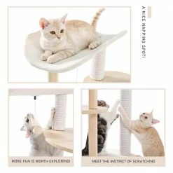Wooden Multi-level Cat Tower Curious Hole with Scratching Posts by Foobrues 15 Wooden Multi-level Cat Tower Curious Hole with Scratching Posts by Foobrues -Cheap Bird & Wildlife Supplies Store foobrues cat trees scratch posts psl 23170499 76 1000