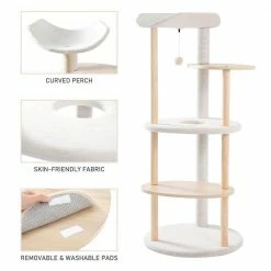 Wooden Multi-level Cat Tower Curious Hole with Scratching Posts by Foobrues 14 Wooden Multi-level Cat Tower Curious Hole with Scratching Posts by Foobrues -Cheap Bird & Wildlife Supplies Store foobrues cat trees scratch posts psl 23170499 fa 1000