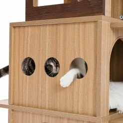 Cool Luxury Wooden Castle Cat House with Scratching Posts by Foobrues -Cheap Bird & Wildlife Supplies Store foobrues cat trees scratch posts psl 23170628 1f 1000