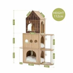 Cool Luxury Wooden Castle Cat House with Scratching Posts by Foobrues -Cheap Bird & Wildlife Supplies Store foobrues cat trees scratch posts psl 23170628 44 1000