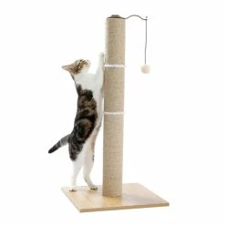 3-in-1 Floor-to-ceiling Cat Tree Wood Stable Furniture by Foobrues -Cheap Bird & Wildlife Supplies Store foobrues cat trees scratch posts psl 23170659 4f 1000