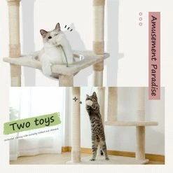 Pet Cat Tree Floor to Ceiling Cat Tower Large Hammock Levels by Foobrues 7 Pet Cat Tree Floor to Ceiling Cat Tower Large Hammock Levels by Foobrues -Cheap Bird & Wildlife Supplies Store foobrues cat trees scratch posts psl 23170741 4f 1000