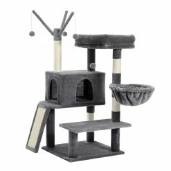 Large Condo Cat Tree Whirligig Toy Hammock Scratching Board by Foobrues
