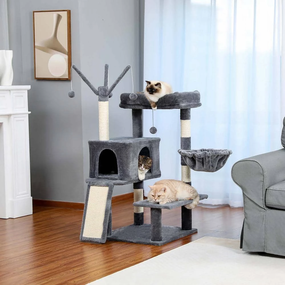 Large Condo Cat Tree Whirligig Toy Hammock Scratching Board by Foobrues 2 Large Condo Cat Tree Whirligig Toy Hammock Scratching Board by Foobrues - Image 2