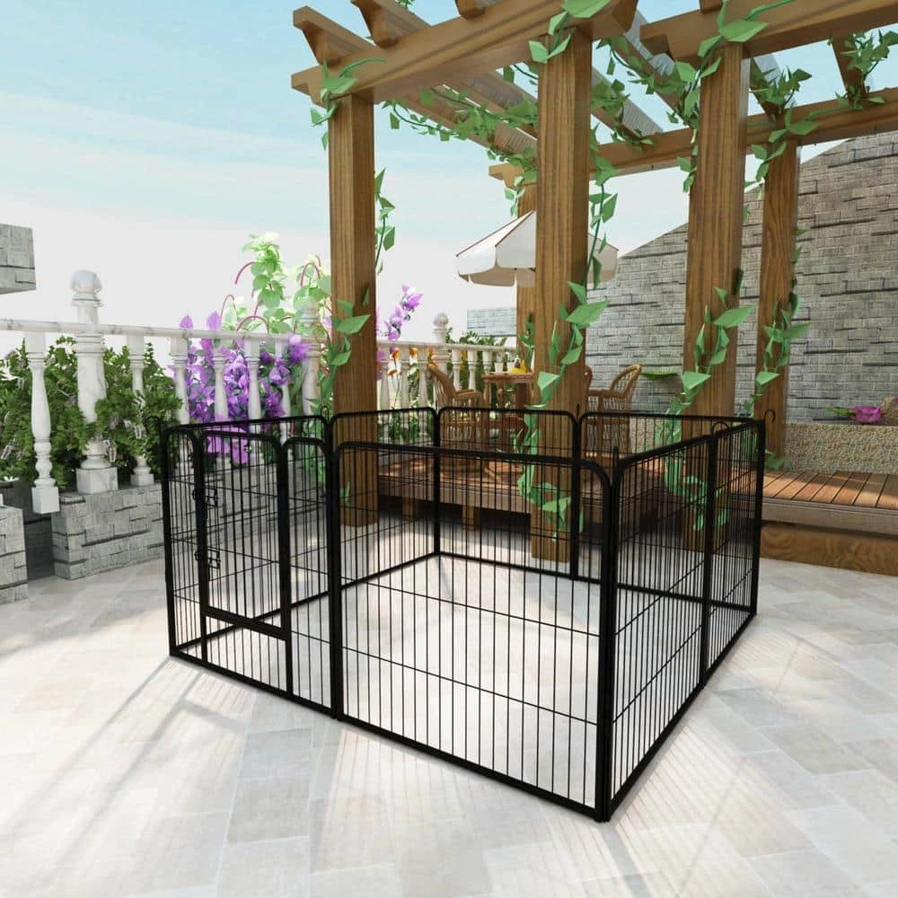 0.00047-Acre Wireless High-Quality 8-Panels Large Indoor Metal Puppy Dog Run Fence/Iron Pet Dog Playpen Dog Pens by Foobrues 5 0.00047-Acre Wireless High-Quality 8-Panels Large Indoor Metal Puppy Dog Run Fence/Iron Pet Dog Playpen Dog Pens by Foobrues - Image 5