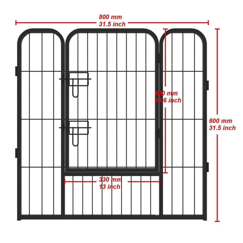 0.00047-Acre Wireless High-Quality 8-Panels Large Indoor Metal Puppy Dog Run Fence/Iron Pet Dog Playpen Dog Pens by Foobrues 3 0.00047-Acre Wireless High-Quality 8-Panels Large Indoor Metal Puppy Dog Run Fence/Iron Pet Dog Playpen Dog Pens by Foobrues - Image 3