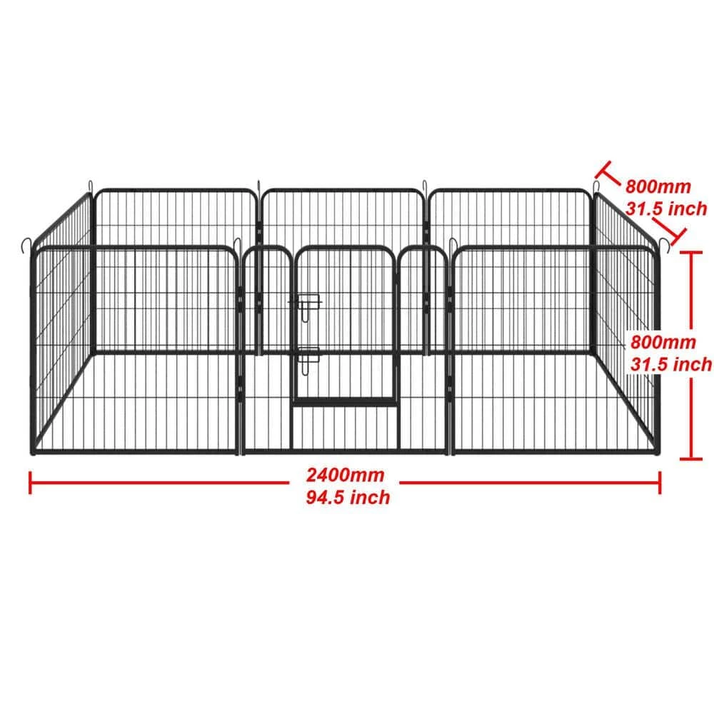 0.00047-Acre Wireless High-Quality 8-Panels Large Indoor Metal Puppy Dog Run Fence/Iron Pet Dog Playpen Dog Pens by Foobrues 9 0.00047-Acre Wireless High-Quality 8-Panels Large Indoor Metal Puppy Dog Run Fence/Iron Pet Dog Playpen Dog Pens by Foobrues - Image 9