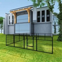 High-Quality 0.00253-Acre Wireless 16-PanelsLarge Indoor Metal Puppy Dog Run Fence/Iron Pet Dog Playpen by Foobrues -Cheap Bird & Wildlife Supplies Store foobrues dog pens gates mjx 23171045 1f 1000